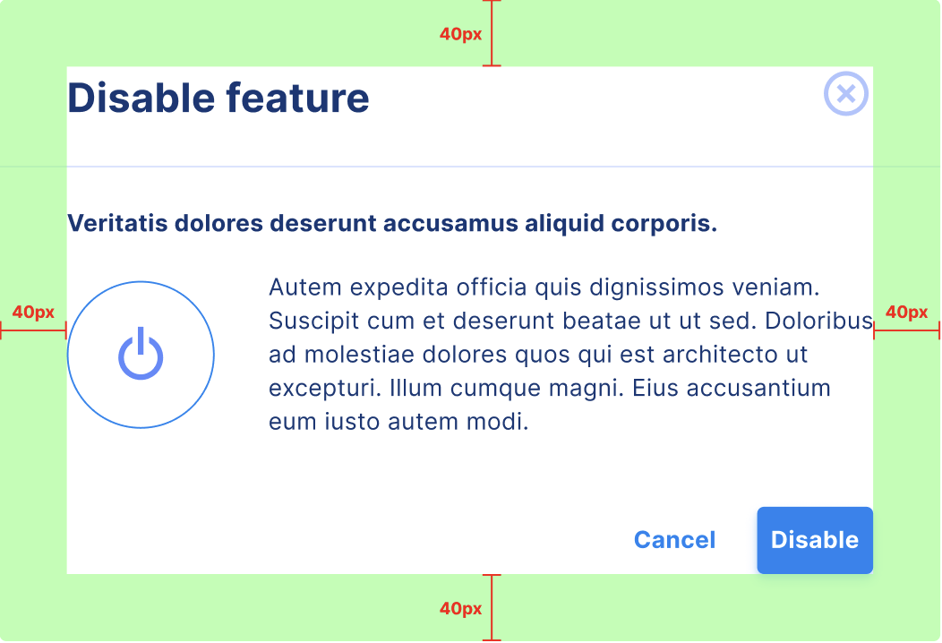 Modal with an action