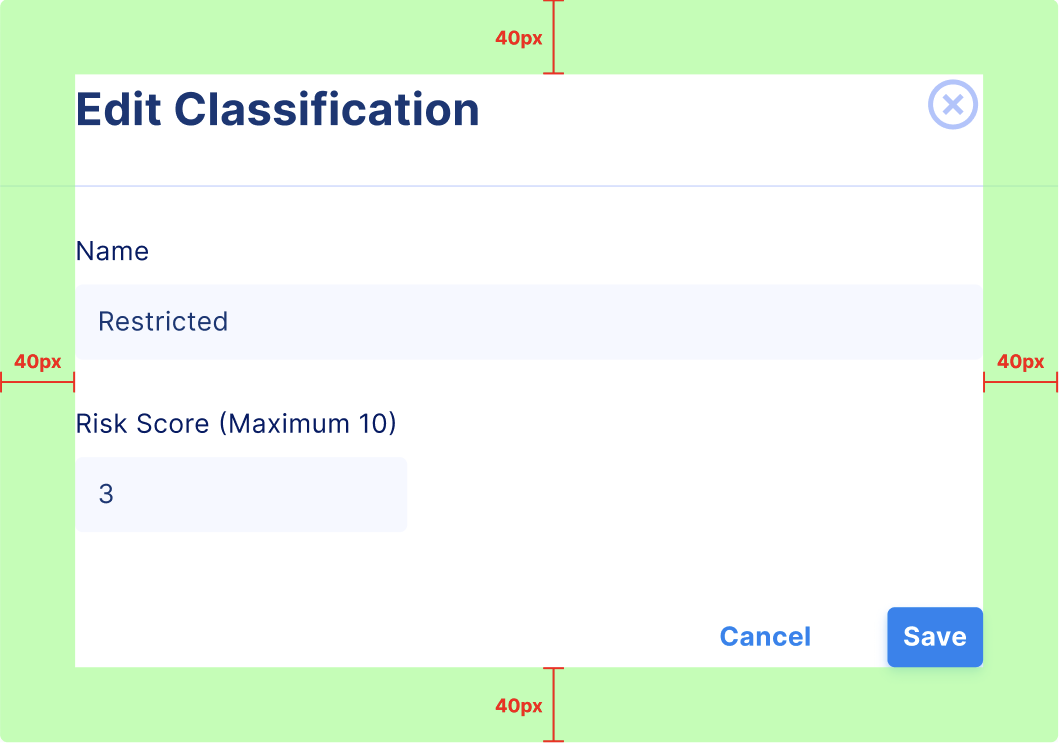 Modal with user input